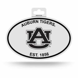 Auburn University Tigers Est. 1856 - Black & White Oval Sticker