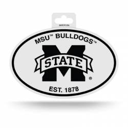 Mississippi State University Bulldogs - Black & White Oval Sticker