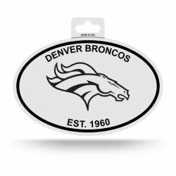 Denver Broncos Est. 1960 - Black & White Oval Sticker