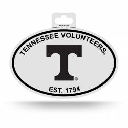 University Of Tennessee Volunteers - Black & White Oval Sticker