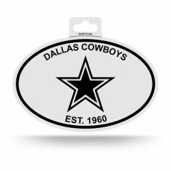 Dallas Cowboys Est. 1960 - Black & White Oval Sticker