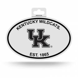 University Of Kentucky Wildcats - Black & White Oval Sticker
