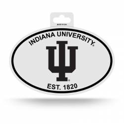 Indiana University Hoosiers - Black & White Oval Sticker