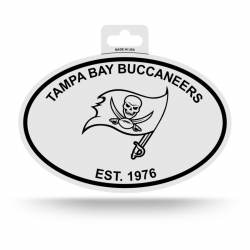 Tampa Bay Buccaneers Est. 1976 - Black & White Oval Sticker