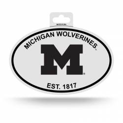 University Of Michigan Wolverines - Black & White Oval Sticker