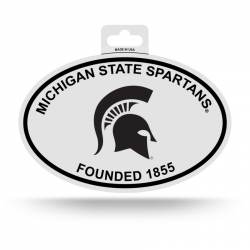 Michigan State University Spartans - Black & White Oval Sticker