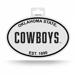 Oklahoma State University Cowboys - Black & White Oval Sticker