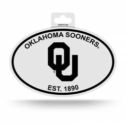 University Of Oklahoma Sooners - Black & White Oval Sticker
