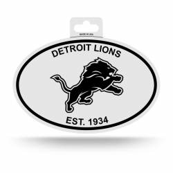 Detroit Lions Est. 1934 - Black & White Oval Sticker
