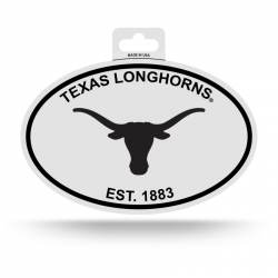 University Of Texas Longhorns - Black & White Oval Sticker