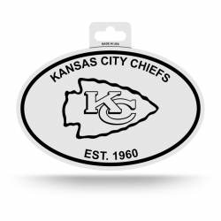 Kansas City Chiefs Est. 1960 - Black & White Oval Sticker