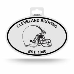 Cleveland Browns Est. 1946 - Black & White Oval Sticker