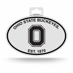 Ohio State University Buckeyes - Black & White Oval Sticker