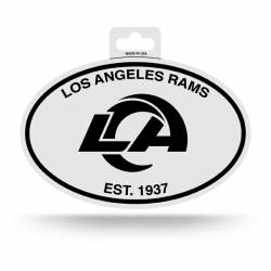 Los Angeles Rams Est. 1937 - Black & White Oval Sticker