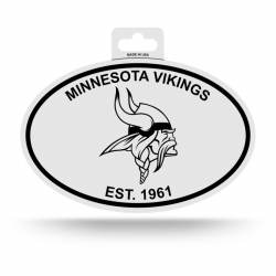 Minnesota Vikings Est. 1961 - Black & White Oval Sticker