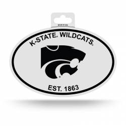 Kansas State University Wildcats - Black & White Oval Sticker