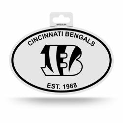 Cincinnati Bengals Est. 1968 - Black & White Oval Sticker