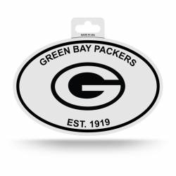 Green Bay Packers Est. 1919 - Black & White Oval Sticker
