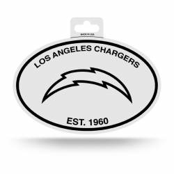 Los Angeles Chargers Est. 1960 - Black & White Oval Sticker