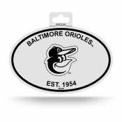 Baltimore Orioles Est. 1954 - Black & White Oval Sticker