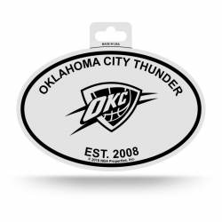 Oklahoma City Thunder Est. 2008 - Black & White Oval Sticker