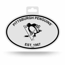 Pittsburgh Penguins Est. 1967 - Black & White Oval Sticker