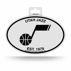 Utah Jazz Est. 1974 - Black & White Oval Sticker