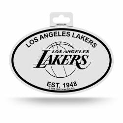 Los Angeles Lakers Est. 1948 - Black & White Oval Sticker