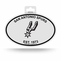 San Antonio Spurs Est. 1973 - Black & White Oval Sticker