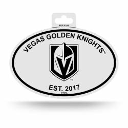 Vegas Golden Knights Est. 2017 - Black & White Oval Sticker