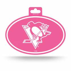 Pittsburgh Penguins Pink - Full Color Oval Sticker
