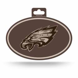 Philadelphia Eagles Patriotic Camouflage - Full Color Oval Sticker