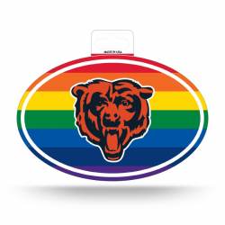 Chicago Bears Rainbow - Full Color Oval Sticker