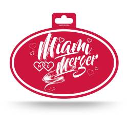 Miami University Redhawks Miami Merger - Full Color Oval Sticker