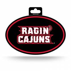 University Of Louisiana-Lafayette Ragin Cajuns - 4x4 Die Cut Decal - Full Color Oval Sticker