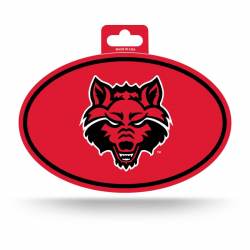 Arkansas State University Red Wolves - Full Color Oval Sticker