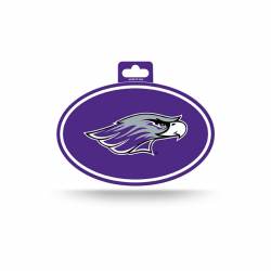 University Of Wisconsin-Whitewater Warhawks - Full Color Oval Sticker