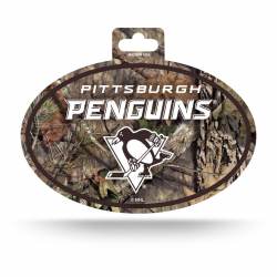 Pittsburgh Penguins Mossy Oak Camo - Full Color Oval Sticker