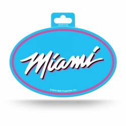 Miami Heat Blue Flame - Full Color Oval Sticker