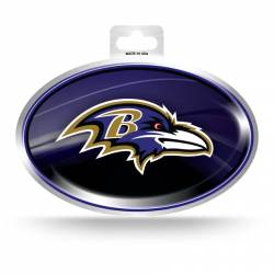 Baltimore Ravens - Metallic Oval Sticker