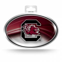 University Of South Carolina Gamecocks - Metallic Oval Sticker