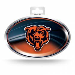 Chicago Bears - Metallic Oval Sticker