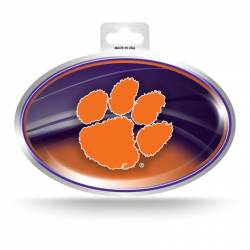 Clemson University Tigers - Metallic Oval Sticker