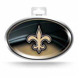New Orleans Saints - Metallic Oval Sticker