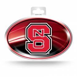 North Carolina State University Wolfpack - Metallic Oval Sticker