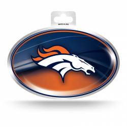 Denver Broncos - Metallic Oval Sticker