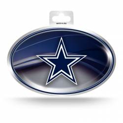 Dallas Cowboys - Metallic Oval Sticker