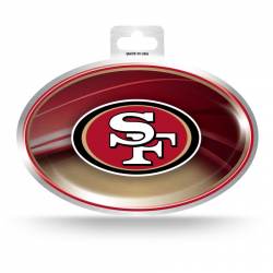 San Francisco 49ers - Metallic Oval Sticker