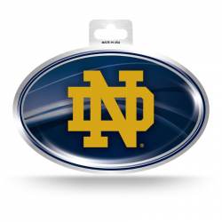 University Of Notre Dame Fighting Irish - Metallic Oval Sticker