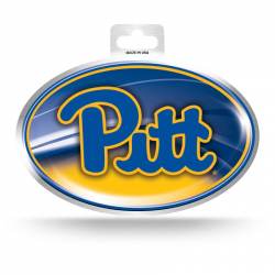 University Of Pittsburgh Panthers - Metallic Oval Sticker